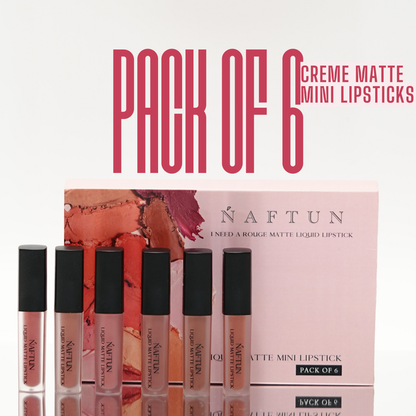 Creme Matte Mini Liquid Lipsticks Set of 6